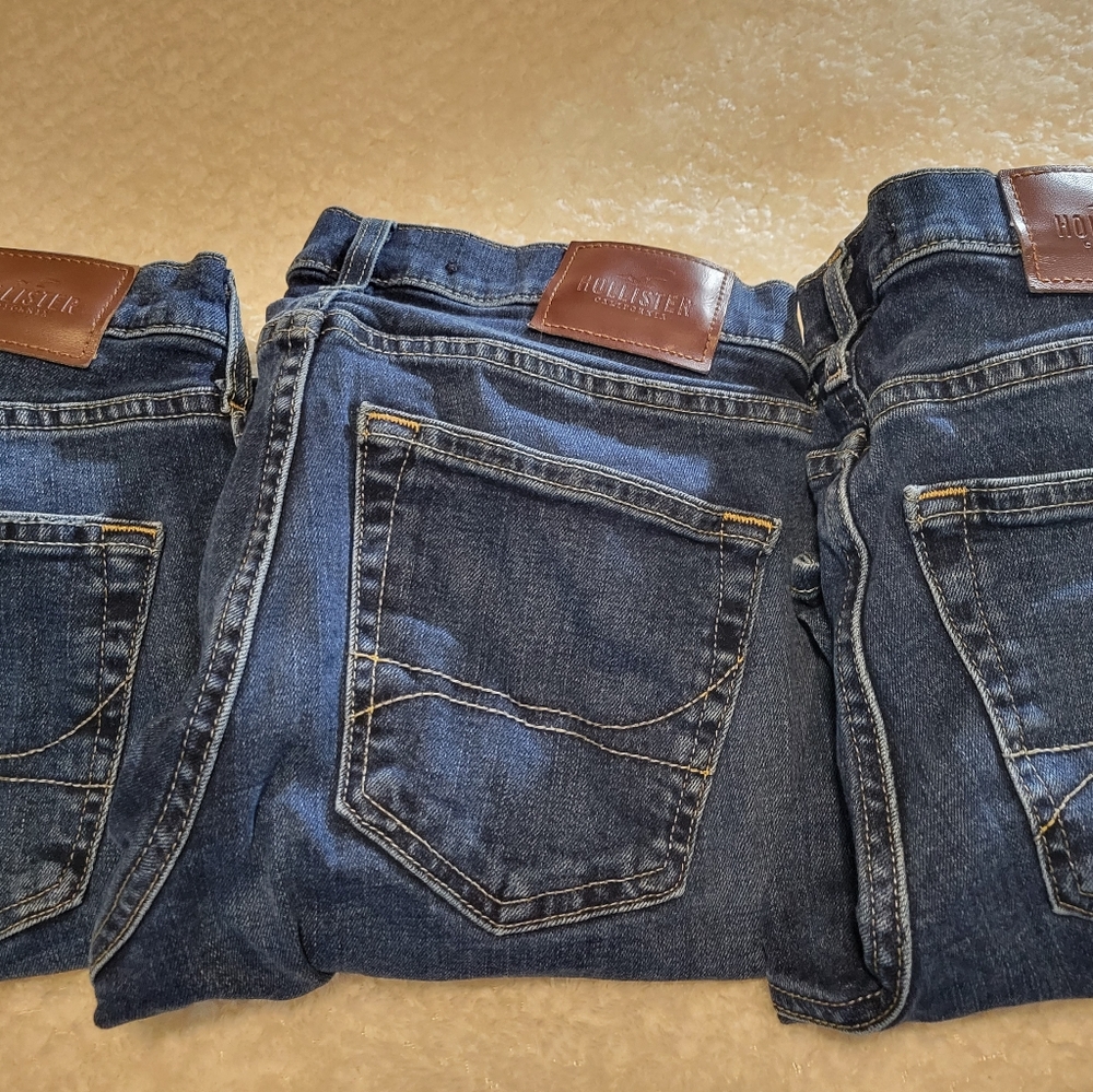 3 pairs of Hollister men's jeans 29x30